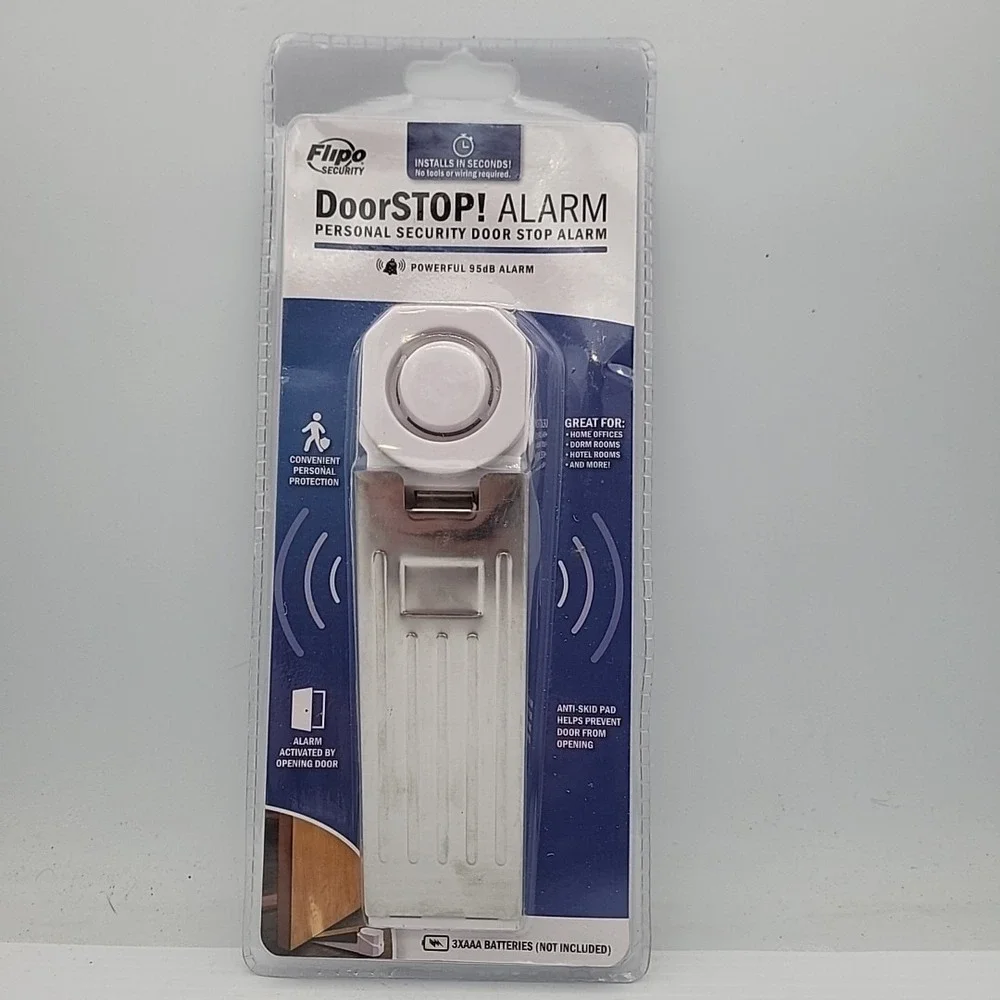 Flipo Personal Security Door Stop Alarm NEW